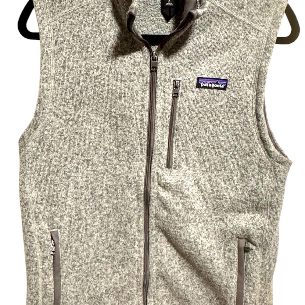 PATAGONIA Men's Better Sweater Vest Small. Stonewash Heather Grey Fleece 25881